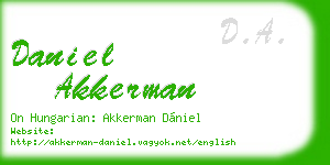 daniel akkerman business card